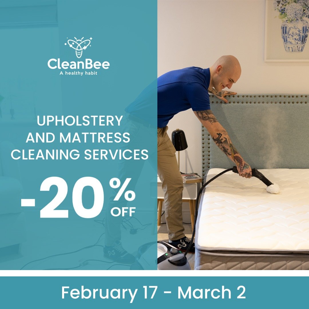 Upholstery and mattress cleaning services 20% off